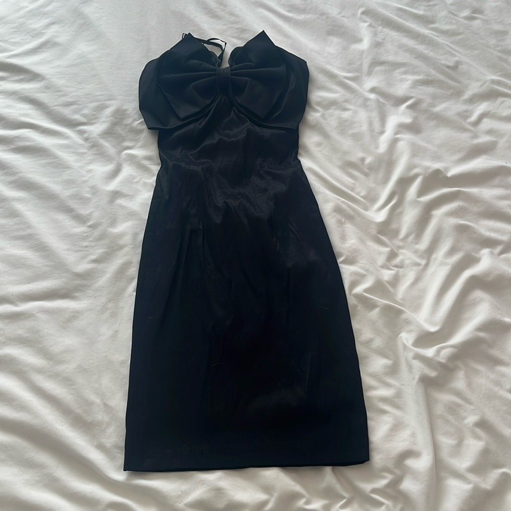 NWT - LE CHATEAU - Strapless/Comes with straps - Mini Black Bow Dress - XXS